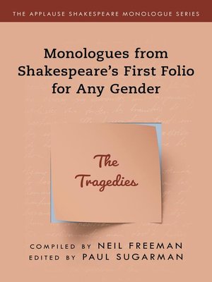 cover image of Monologues from Shakespeare's First Folio for Any Gender